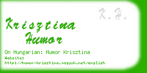 krisztina humor business card